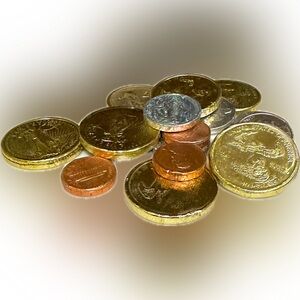 VTG COLLECTIBLE CHOCOLATE COINS LIBERTY DOLLARS BUFFALO NICKELS LINCOLN PENNIES